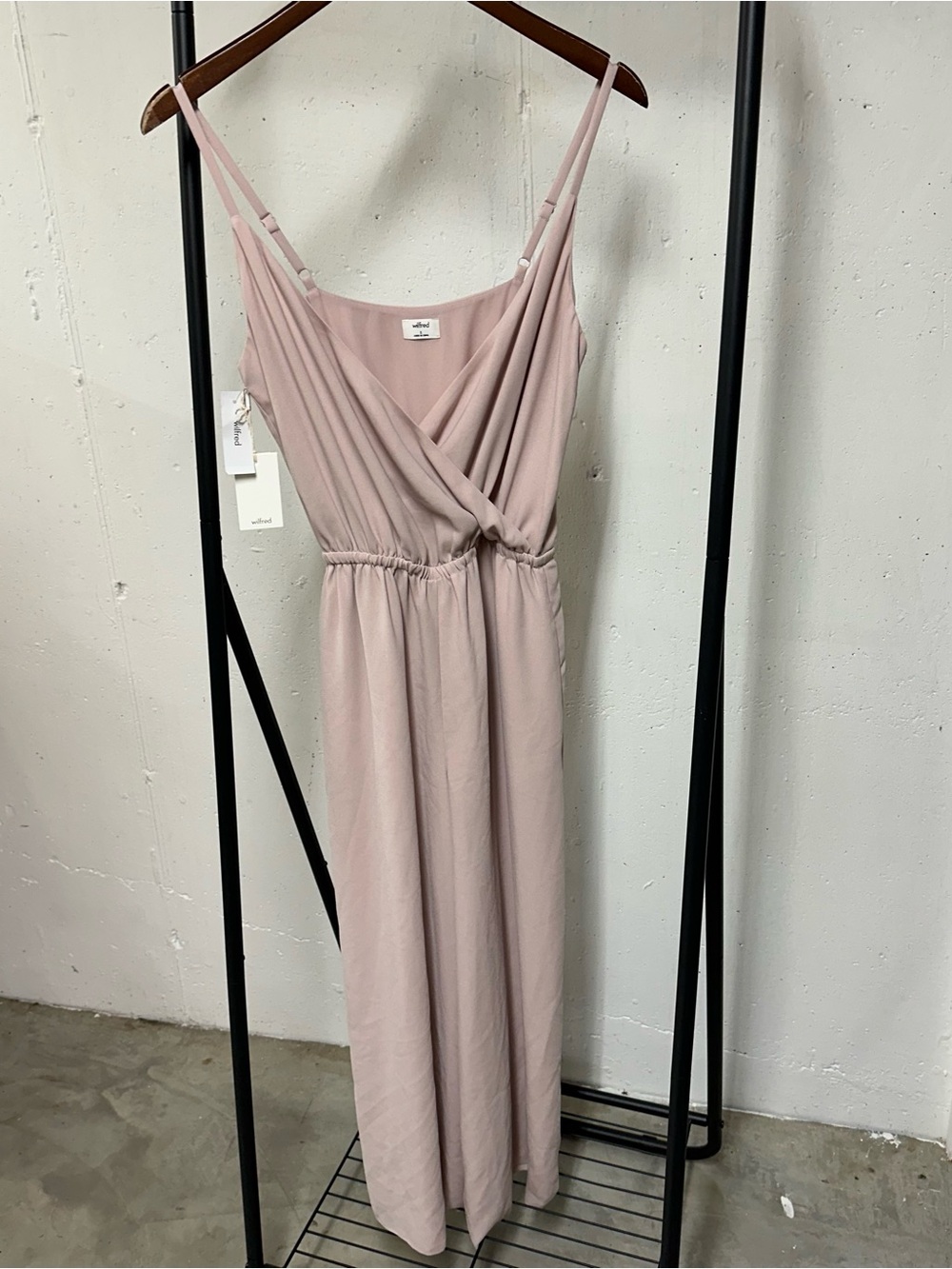 Wilfred Blush Pink Sleeveless Wrap-Front Jumpsuit 🛶